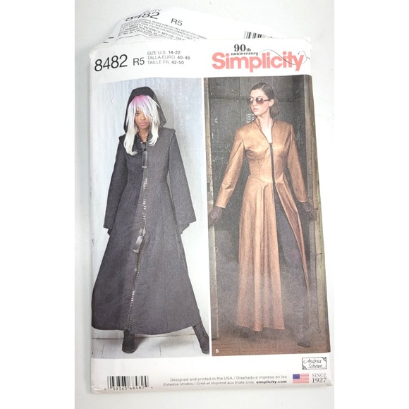 Simplicity Other - Simplicity 8482 Sewing Pattern‎ R5 Sz 14 - 22  Factory Fold Uncut